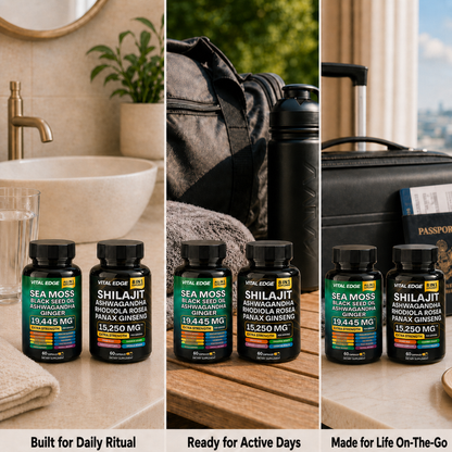 Vital Edge™ Daily Vitality Stack 20-in-1 Sea Moss + Shilajit Bundle